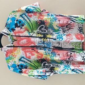 Graffiti Hoodie Multicolor Sz 1X